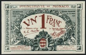 Monaco P.05b 1 Franc 1920  (1) 