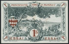 Monaco P.05s 1 Franc 1920 Specimen (1) 