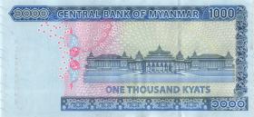 Myanmar P.86 1000 Kyats (2019) (1) 