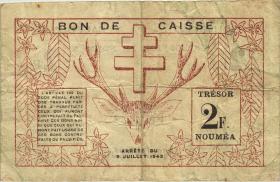 Neu Kaledonien / New Caledonia P.53 2 Francs 1942 (3) 