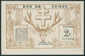 Neu Kaledonien / New Caledonia P.56 2 Francs 1943 (1) 