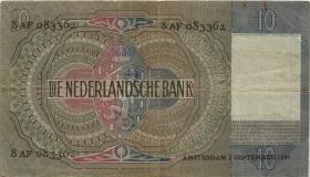 Niederlande / Netherlands P.056a 10 Gulden 1940 (4) 