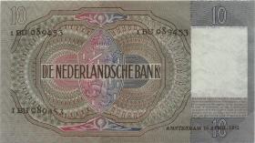 Niederlande / Netherlands P.056b 10 Gulden 1941 - 1942 (3) 