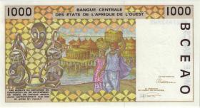 West-Afr.Staaten/West African States P.611Hc 1000 Francs 1993 (1) 