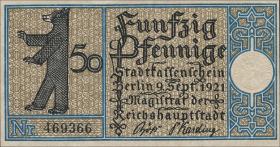 Notgeld Berliner Stadtbezirke 20 x 50 Pf. 1921 