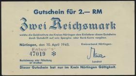 Nürtingen 1 - 50 Reichsmark 10.4.1945 (1/1-) 