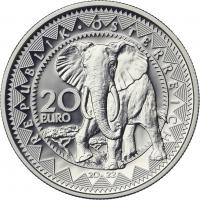 Österreich 20 Euro 2022 Afrika - Ruhe des Elefanten 