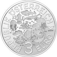 Österreich 3 Euro 2023 Steinkoralle 