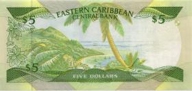Ost Karibik / East Caribbean P.22l2 5 Dollars (1988-93) (1) 