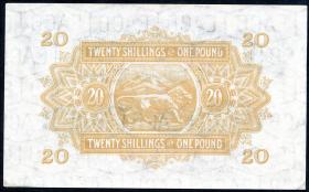 Ost Afrika / East Africa P.35 20 Shillings = 1 Pound 1955 (1/1-) 