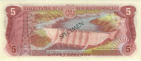Dom. Republik/Dominican Republic P.118as 5 Pesos Oro 1978 Specimen (1) 