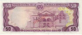 Dom. Republik/Dominican Republic P.121as 50 Pesos Oro 1978 Specimen (1) 