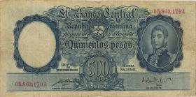 Argentinien / Argentina P.268b 500 Pesos 1935 (3/4) 