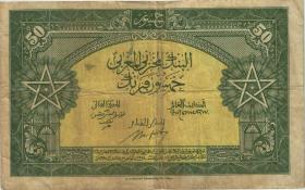 Marokko / Morocco P.26 50 Francs 1943 (3-) 