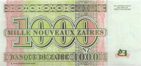 Zaire P.67 1000 Nouveau Zaires 1995 (1) 