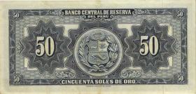 Peru P.078 50 Soles de Oro 1957 (2) 