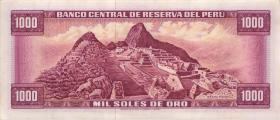 Peru P.105b 1000 Soles de Oro 1972 (1) 