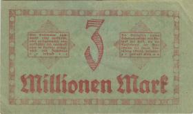 PS1175 Reichsbahn Dresden 3 Millionen Mark 20.8.1923 (3+) 