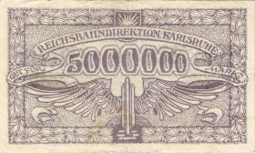 PS1268 Reichsbahn Karlsruhe 5 Millionen Mark 1923 (3) 