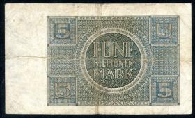 R.138: 5 Billionen Mark 1924 (3-) Serie B 