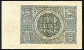 R.138M: 5 Billionen Mark 1924 MUSTER (1-) 