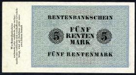 R.156b 5 Rentenmark 1923 7-stellig (1-) 