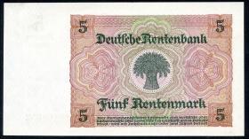 R.164b: 5 Rentenmark 1926 8-stellig (1) Serie N 