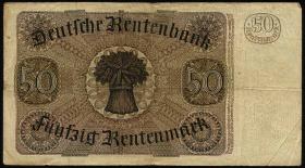 R.165: 50 Rentenmark 1934 v.Stein (3-) 