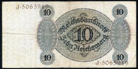 R.168a 10 Reichsmark 1924 U/J (3) 