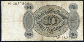 R.168a: 10 Reichsmark 1924 U/W (4) 