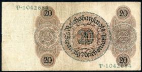 R.169: 20 Rentenmark 1924 Q/T (4) 