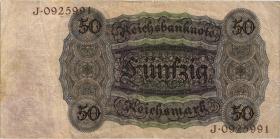 R.170a: 50 Reichsmark 1924 M/J (3) 