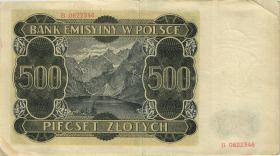 R.578: Generalgouv. Polen 500 Zlotych 1940 (3) 