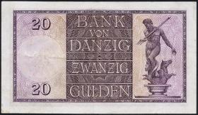 R.842b: Danzig 20 Gulden 1932 C/A (3+) 