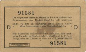 R.917d: Deutsch-Ostafrika 1 Rupie 1915 D (3) "Seidenschwarz" 