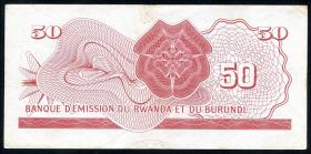 Ruanda / Rwanda Burundi P.04 50 Francs 1960 (3+) 