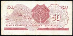 Ruanda / Rwanda Burundi P.04 50 Francs 1960 (3) 