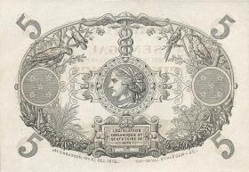 Senegal, Frz. Verwaltung 5 Francs L 1874 (1853) (1) 