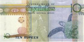 Seychellen / Seychelles P.36b 10 Rupien (2010) (1) 