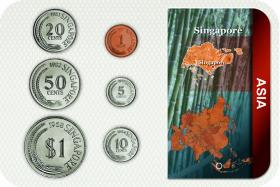 Kursmünzensatz Singapur / Coin Set Singapore 