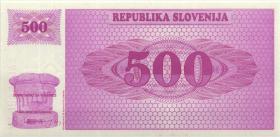Slowenien / Slovenia P.08s1 500 Tolarjew 1992 Specimen (1) 