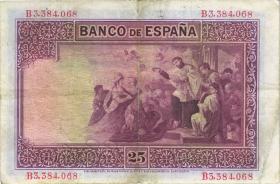 Spanien / Spain P.071a 25 Pesetas 1926 (3) 