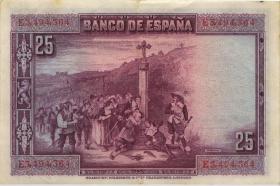 Spanien / Spain P.074b 25 Pesetas 1928 (2) 