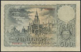 Spanien / Spain P.124 500 Pesetas 1940 (3) 