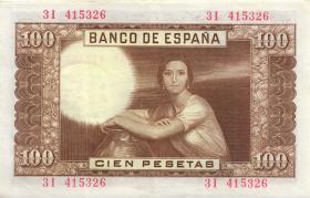 Spanien / Spain P.145 100 Pesetas 1953 (55) (2) 