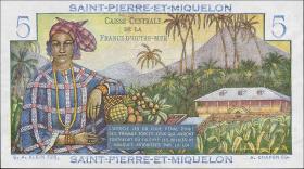 St. Pierre & Miquelon P.22 5 Francs o.D. (1) 