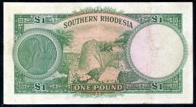 Süd Rhodesien / Southern Rhodesia P.10c 1 Pound 1947 (3) 