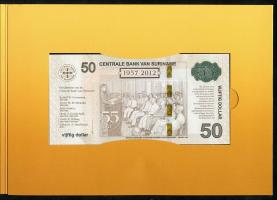 Surinam / Suriname P.167 50 Dollar 2012 "55 Jahre Zentralbank" im Folder (1) 