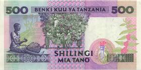 Tansania / Tanzania P.26a 500 Shillings (1993) (1) 