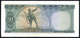 Türkei / Turkey P.165 50 Lira 1930 (1957) (2) 